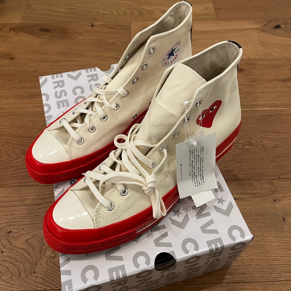 Comme Des Garçons X Converse High Top Sneakers Size 13 NWT